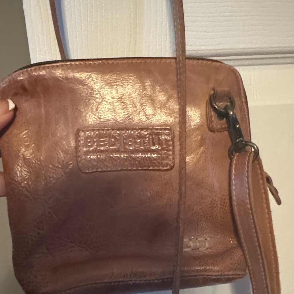 Bed Stu Brown Leather Crossbody Bag